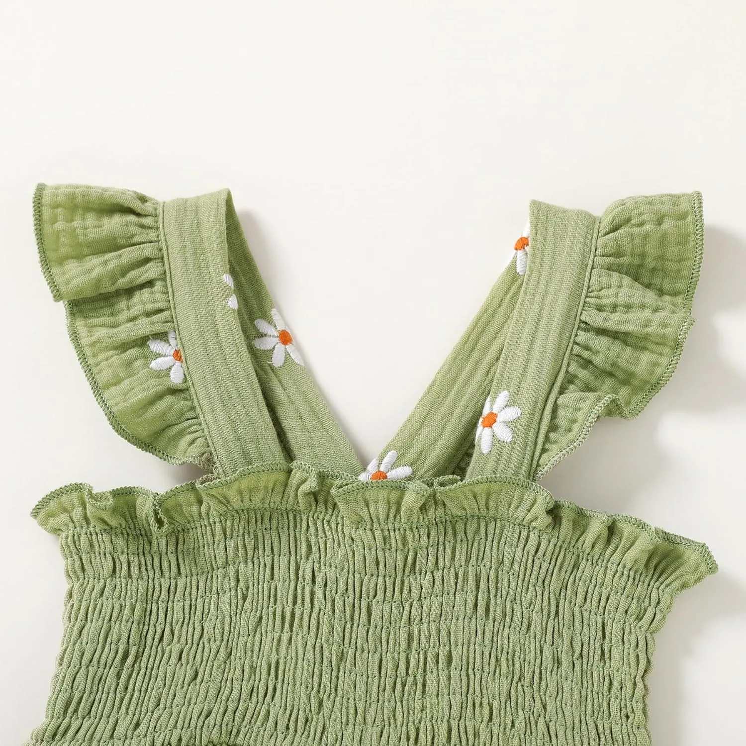 Toddler Baby Girls Dress Floral Embroidered Boho Sleeveless Beach Butterfly Sundress