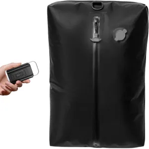 TPU Vacuum Bag for Travel,with Vacuum pump,Reusable Space Saver Vacuum Storage Bags for Suitcase,with IPX8 Waterproof Zipper,for Luggage Packing and Carry on