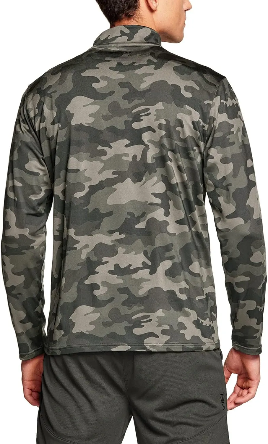 TSLA Men's Quarter Zip Thermal Pullover Shirts, Winter Fleece Lined Lightweight Running Sweatshirt
