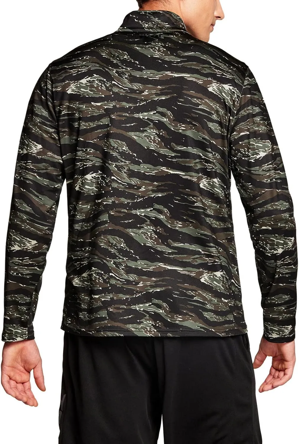 TSLA Men's Quarter Zip Thermal Pullover Shirts, Winter Fleece Lined Lightweight Running Sweatshirt
