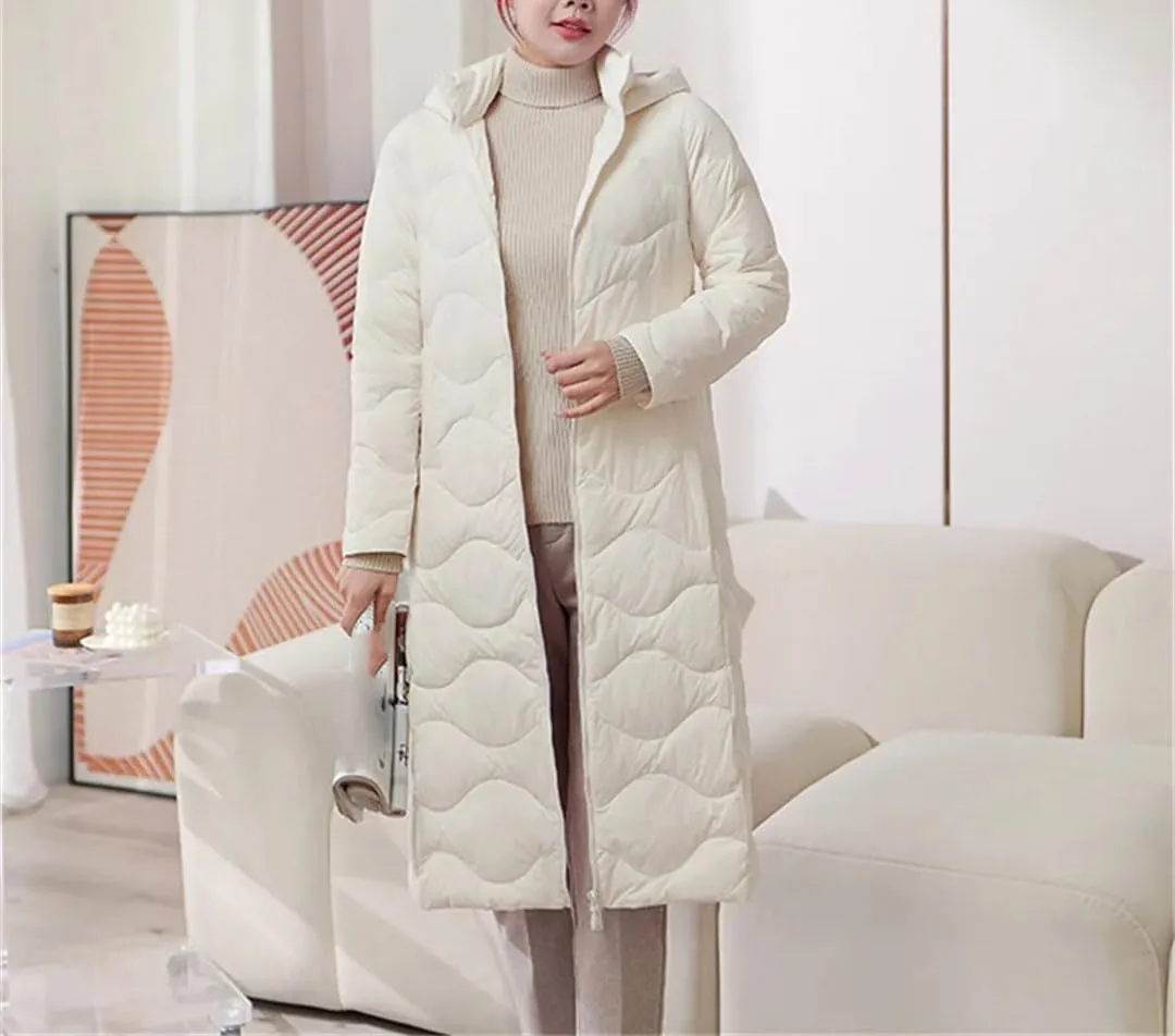 Winter Women Long Hooded Down Coat Warm Thick Down Jacket Parkas Female Loose Puffer Outwears