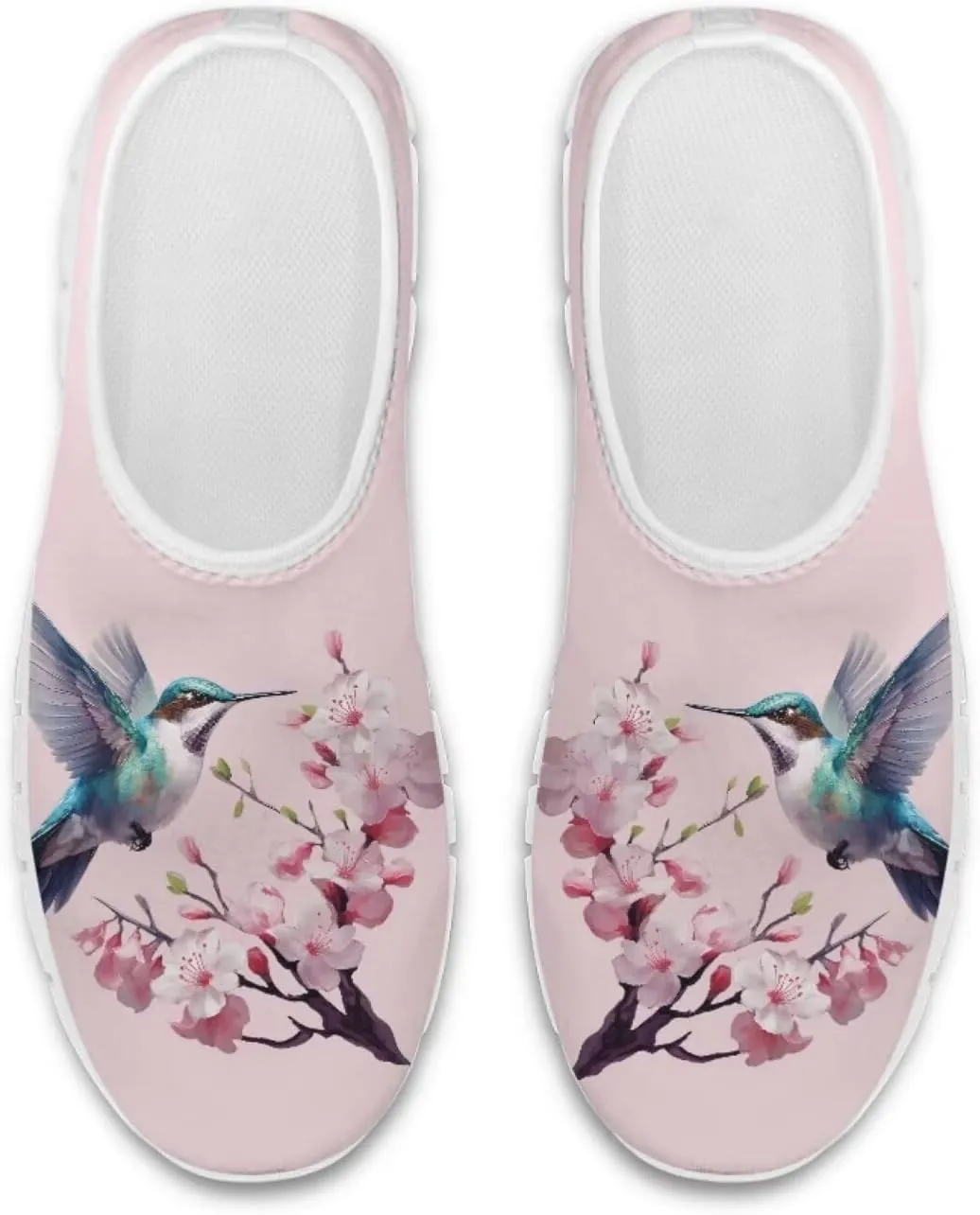 Women Hummingbird Running Shoes Breathable Mesh Non Slip Walking Sneakers Business Slip On Work Flats
