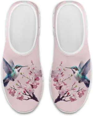 Women Hummingbird Running Shoes Breathable Mesh Non Slip Walking Sneakers Business Slip On Work Flats