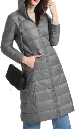 Women Winter Puffer Down Windproof Warm Lightweight Jacket Parkas Coats Hooded Coat Puffer Outwear