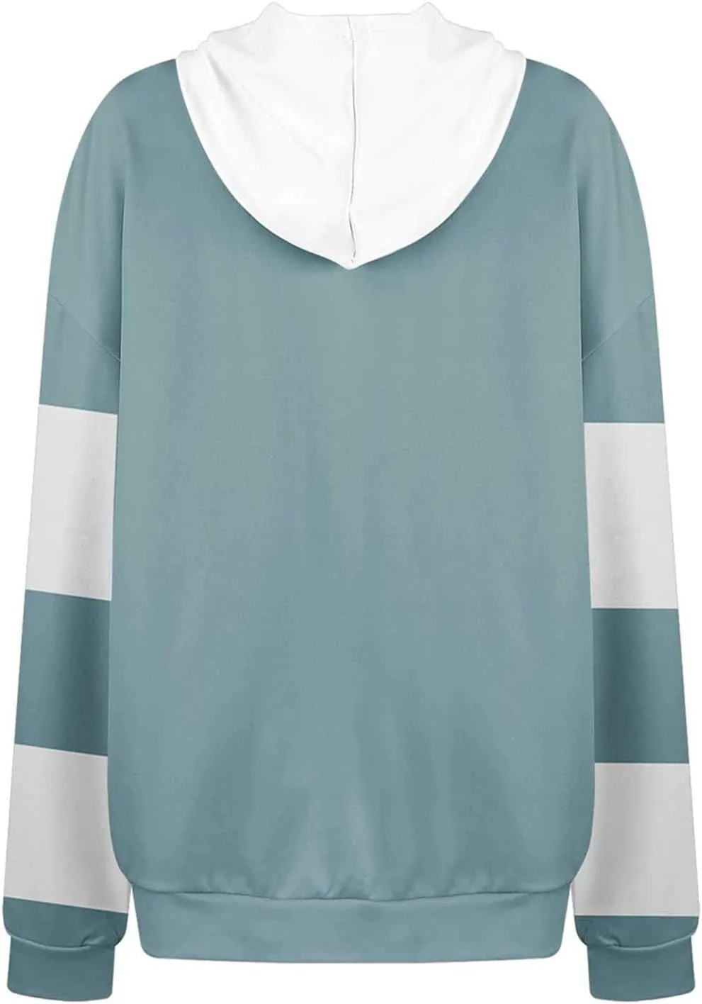 Womens 2024 Hooded Color Block Drawstring Hoodies Pullover Sweatshirts Casual Long Sleeve Tops Shirts Fall Winter