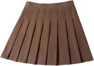 Women's Fashion Pleated Skirt  School Uniform High Waisted Skirt Mini Skirt for Girls Tennis Skirts