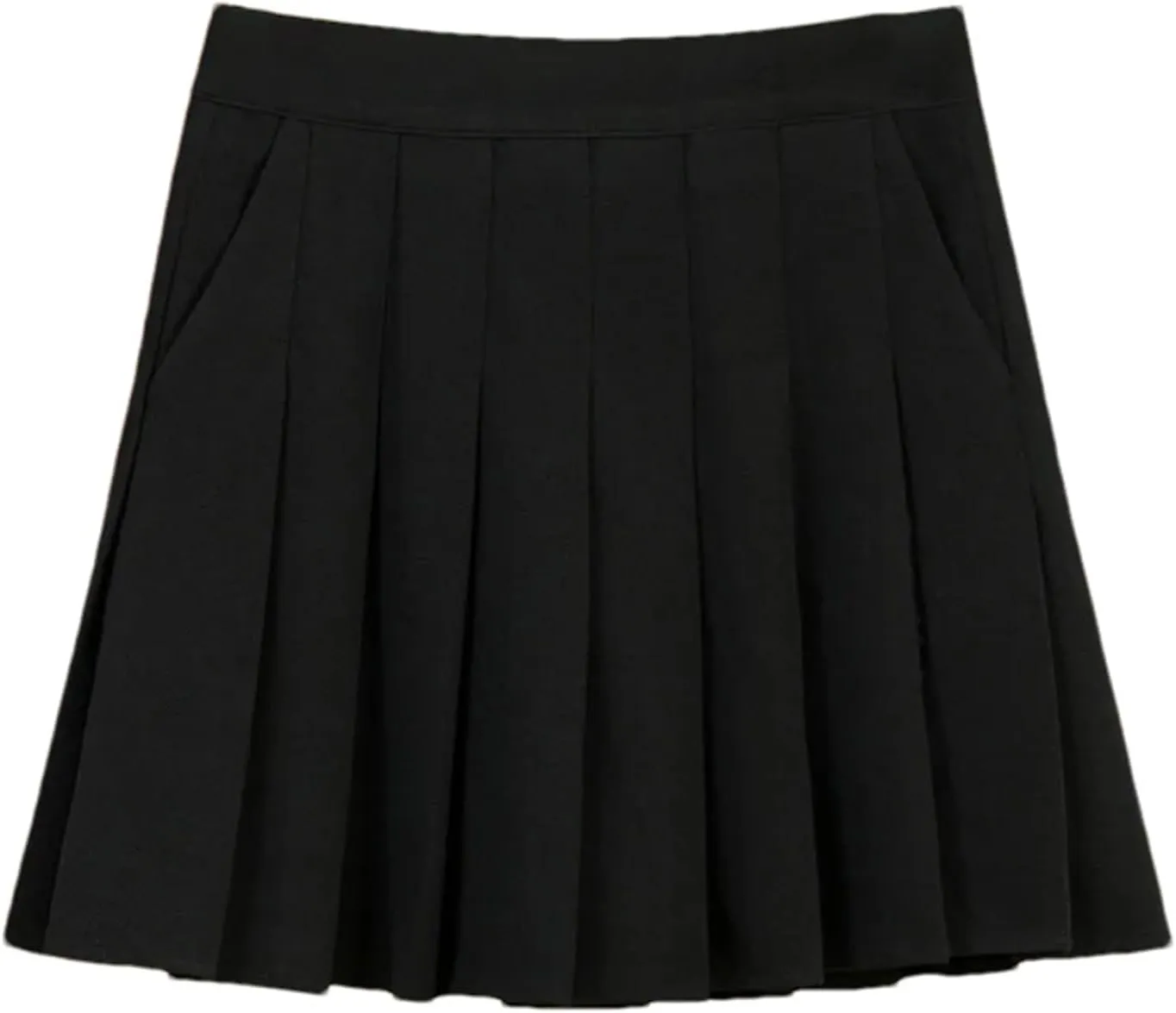 Women's High-Waisted Skirt with Pockets  Fashionable Mini Pleated School Uniform Casual Lightweight Golf Skirt