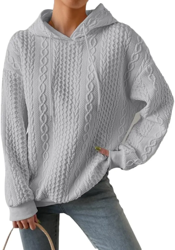 Women's Hoodie Fashion Warm Sweatshirt Casual Loose Hooded Oversized Outerwear