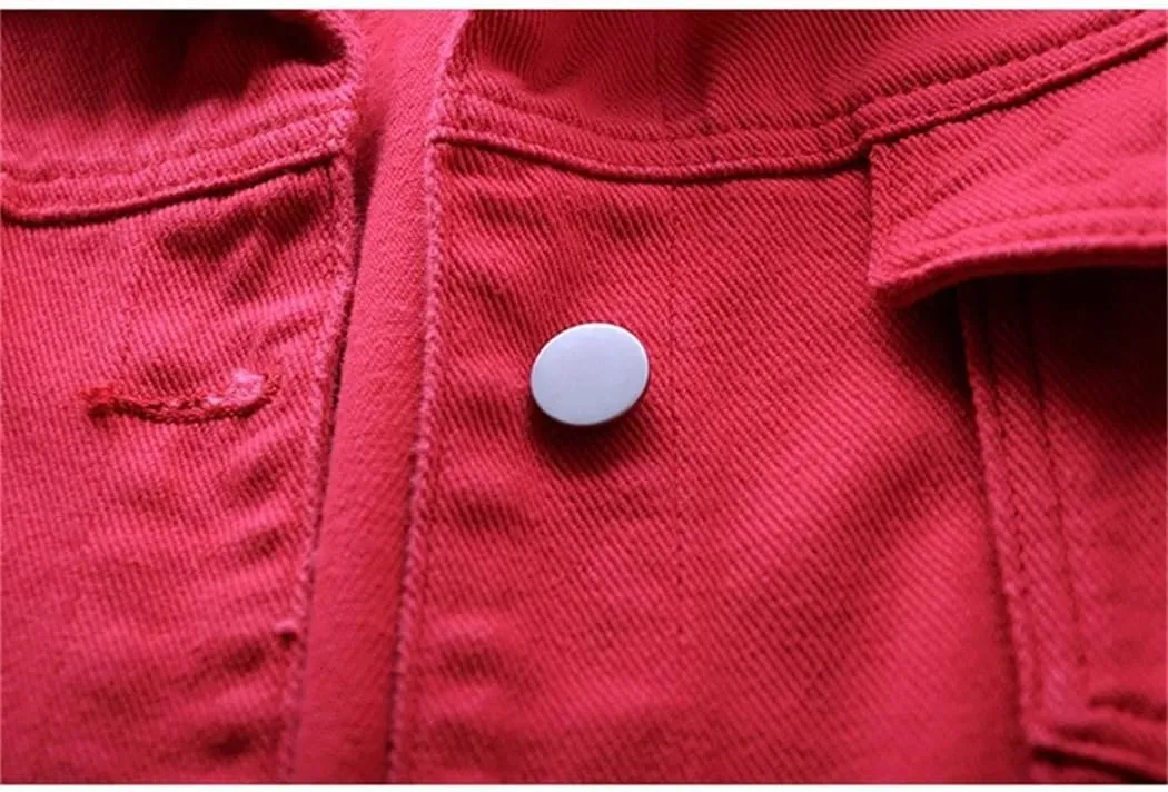 Women's Jean Denim Jacket Pockets Short Light Cropped Mini Lightweight Ladies Denim Jacket