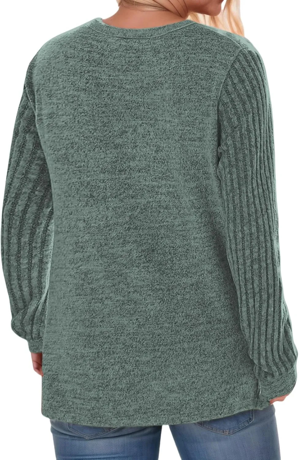Womens-Plus-Size-Tops Trendy Long Sleeve T Shirts Dressy Lightweight Knit Sweaters Casual Loose Pullover Sweatshirts