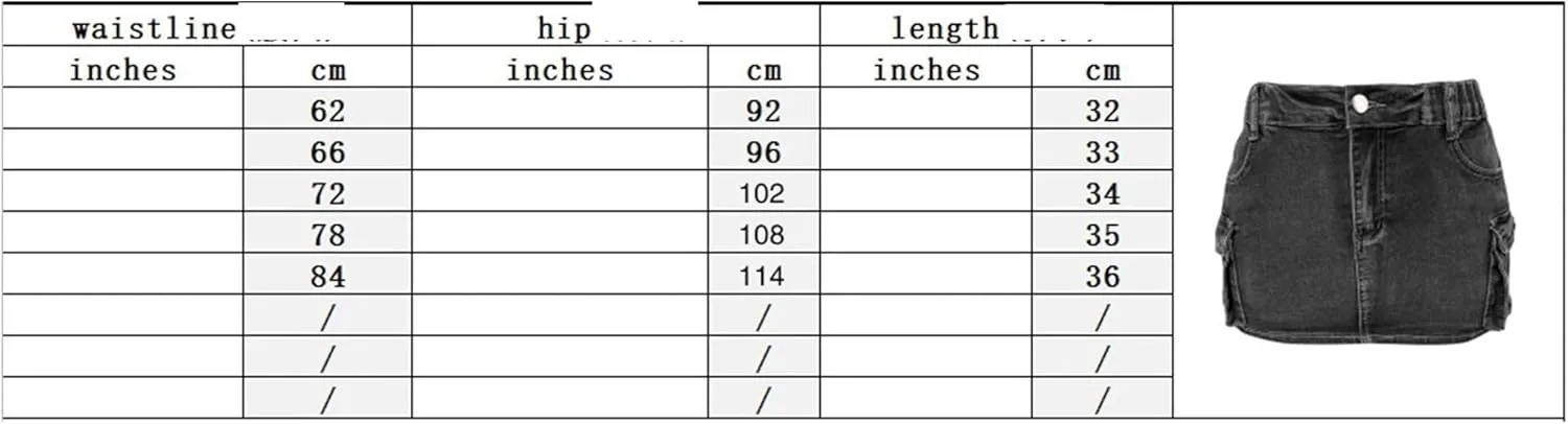 Womens Y2k Cargo Wrap Splice Jeans Short Skirts Summer Casual Pocket Button Streetwear Sexy Denim Skirt