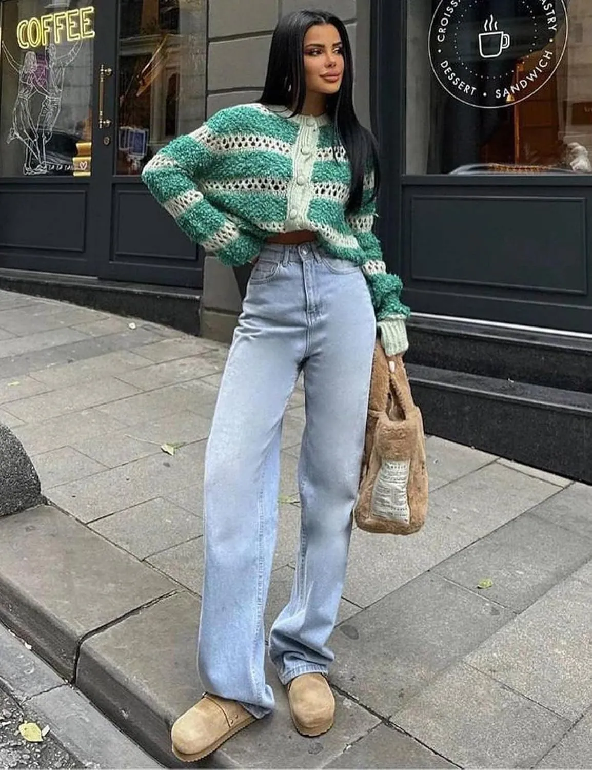 Yimoon Womens Cropped Striped Cardigan Y2K Button Down Open Front Knit Top Loose Color Block Sweater Coat